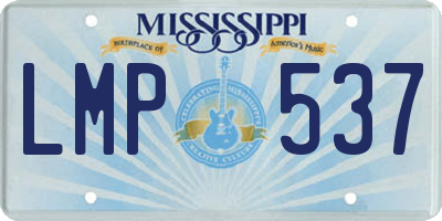 MS license plate LMP537