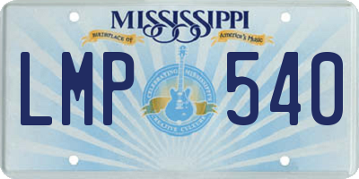 MS license plate LMP540