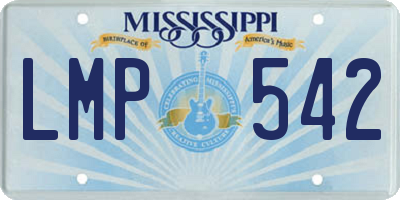 MS license plate LMP542