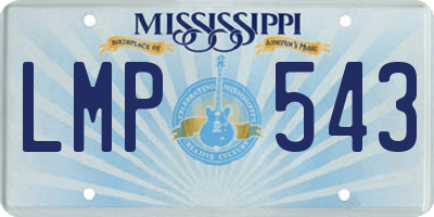 MS license plate LMP543