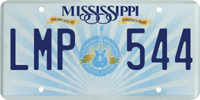 MS license plate LMP544