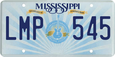 MS license plate LMP545