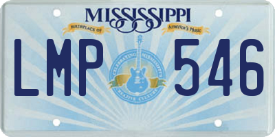MS license plate LMP546