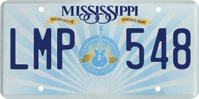 MS license plate LMP548