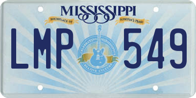 MS license plate LMP549