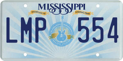 MS license plate LMP554