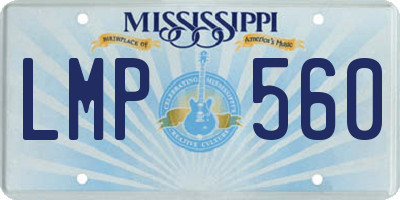 MS license plate LMP560