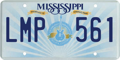 MS license plate LMP561