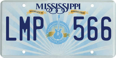MS license plate LMP566