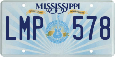 MS license plate LMP578