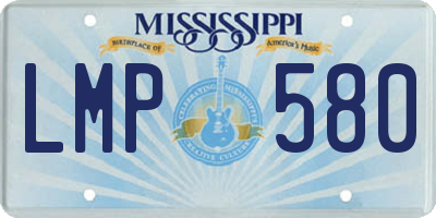 MS license plate LMP580