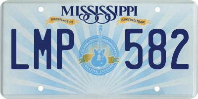 MS license plate LMP582