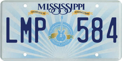 MS license plate LMP584
