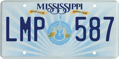 MS license plate LMP587