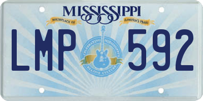 MS license plate LMP592