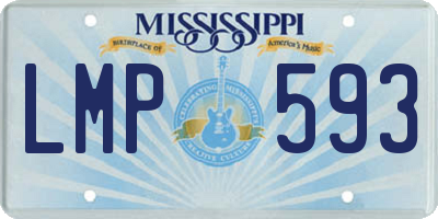 MS license plate LMP593