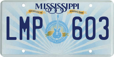 MS license plate LMP603