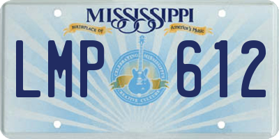 MS license plate LMP612