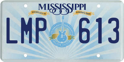 MS license plate LMP613