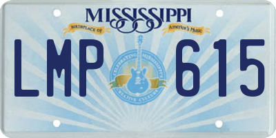 MS license plate LMP615