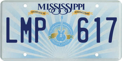 MS license plate LMP617