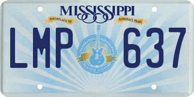 MS license plate LMP637