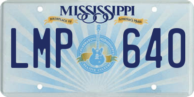 MS license plate LMP640