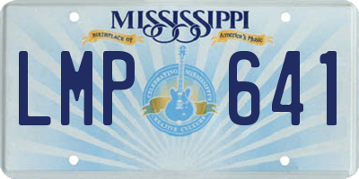 MS license plate LMP641