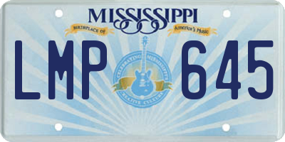 MS license plate LMP645