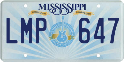 MS license plate LMP647