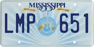 MS license plate LMP651