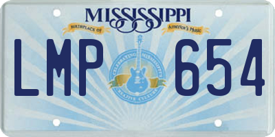 MS license plate LMP654
