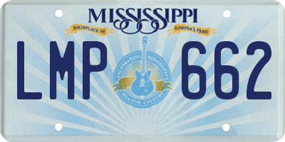MS license plate LMP662