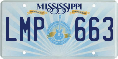MS license plate LMP663