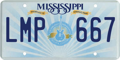 MS license plate LMP667
