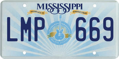 MS license plate LMP669