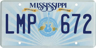 MS license plate LMP672