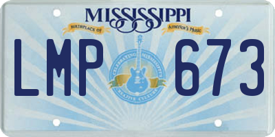 MS license plate LMP673