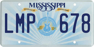 MS license plate LMP678