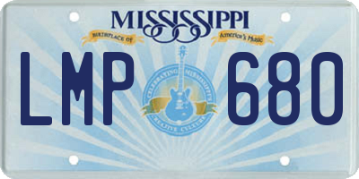 MS license plate LMP680
