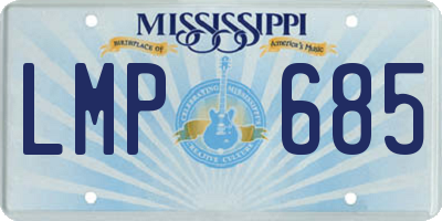 MS license plate LMP685