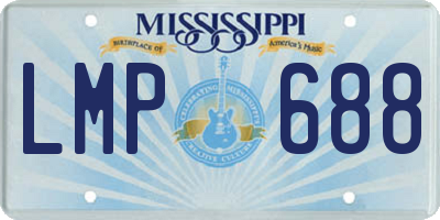 MS license plate LMP688