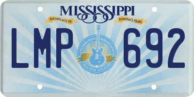 MS license plate LMP692