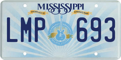 MS license plate LMP693