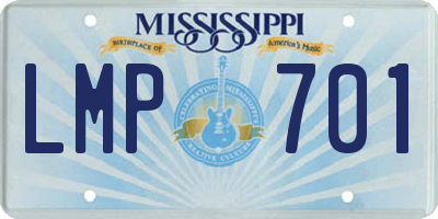 MS license plate LMP701