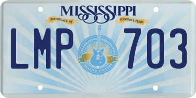 MS license plate LMP703