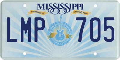 MS license plate LMP705