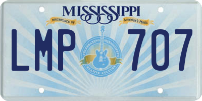 MS license plate LMP707