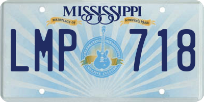 MS license plate LMP718