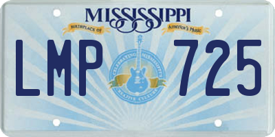 MS license plate LMP725